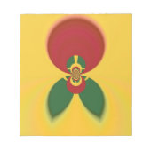 Rasta Kleuren Abstracte Art Print Notitieblok (Voorkant)