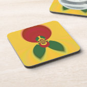 Rasta Kleuren Abstracte Art Print Onderzetter (Linkerzijde)