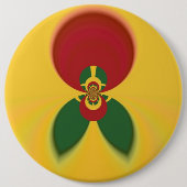 Rasta Kleuren Abstracte Art Print Ronde Button 6,0 Cm (Voorkant)