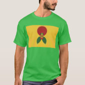 Rasta Kleuren Abstracte Art Print T-shirt (Voorkant)
