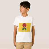 Rasta Kleuren Abstracte Art Print T-shirt (Voorkant volledig)