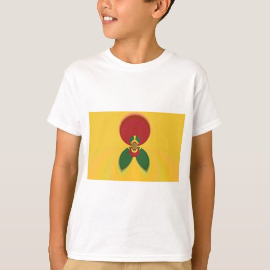 Rasta Kleuren Abstracte Art Print T-shirt (Voorkant)