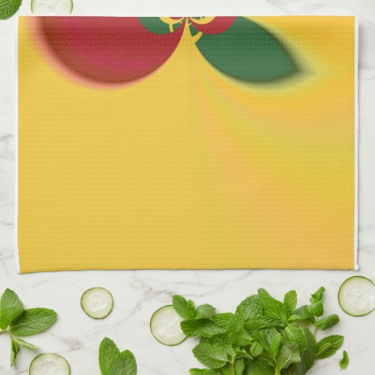 Rasta Kleuren Abstracte Art Print Theedoek (Gevouwen)