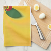 Rasta Kleuren Abstracte Art Print Theedoek (Quarter Fold)