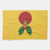 Rasta Kleuren Abstracte Art Print Theedoek (Horizontaal)