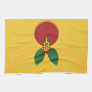 Rasta Kleuren Abstracte Art Print Theedoek