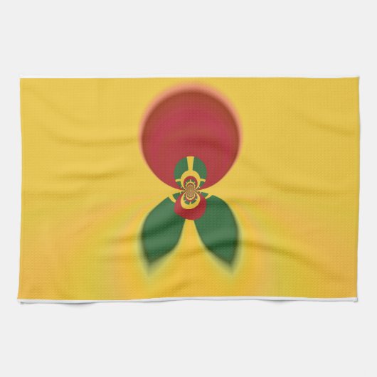 Rasta Kleuren Abstracte Art Print Theedoek (Horizontaal)