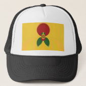 Rasta Kleuren Abstracte Art Print Trucker Pet (Voorkant)