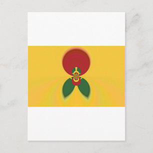 Rasta Kleuren Abstracte Kunstprint Briefkaart