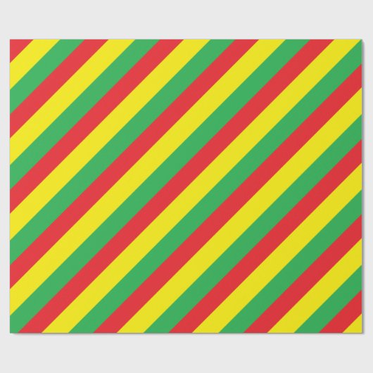 Rasta-kleuren Cadeaupapier (Vlak)