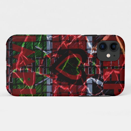 Rasta-kleuren Case-Mate iPhone Case (Achterkant (horizontaal))