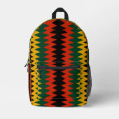 Rasta Kleuren Chevron Design Bedrukte Rugzak (Voorkant)