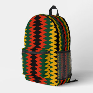 Rasta Kleuren Chevron Design Bedrukte Rugzak