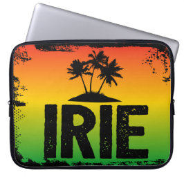 Rasta Kleuren Jamaicaanse IRIE Tropische Palm Bome Laptop Sleeve