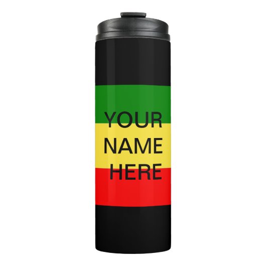 RASTA-KLEUREN - Pas uw eigen wensen aan Thermosbeker (Voorkant)