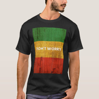 Rasta Kleuren Reggae Dont Worry Rastafari Eilanden T-shirt
