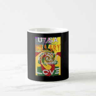 Rasta Kleuren Rood Gouden Groen Hillary Art Print Koffiemok