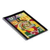 Rasta Kleuren Rood Gouden Groen Hillary Art Print Notitieboek (Rechterzijde)