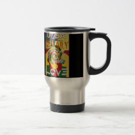 Rasta Kleuren Rood Gouden Groen Hillary Art Print Reisbeker