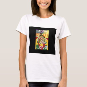 Rasta Kleuren Rood Gouden Groen Hillary Art Print T-shirt