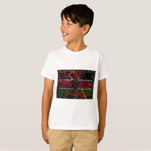 Rasta-kleuren T-shirt (Voorkant volledig)