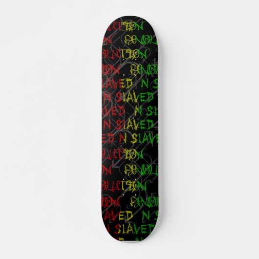 rasta-kleurengraffiti-dek skateboard (Voorkant)