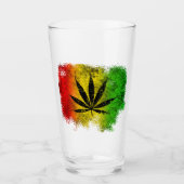 Rasta Leaf Jamaican Grunge Glas (Voorkant)