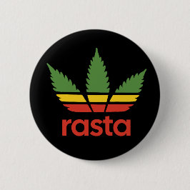 Rasta Leaf Pin Ronde Button 5,7 Cm