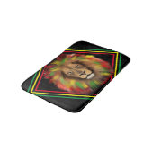 Rasta leeuw hoofd rood geel groen tekening Jamaica Badmat (Gekanteld)