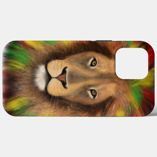 Rasta leeuw hoofd rood geel groen tekening Jamaica Case-Mate iPhone Case (Achterkant (horizontaal))