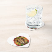 Rasta leeuw hoofd rood geel groen tekening Jamaica Kartonnen Onderzetters (Insitu)