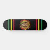 Rasta leeuw hoofd rood geel groen tekening Jamaica Persoonlijk Skateboard (Horizontaal)