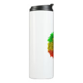 Rasta leeuw hoofd rood geel groen tekening Jamaica Thermosbeker (Gedraaid links)