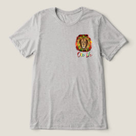 rasta leeuw hoofd rood groen geel Jamaica één lief Tri-Blend Shirt