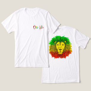 rasta leeuw hoofd rood groen geel Jamaica een lief Tri-Blend Shirt