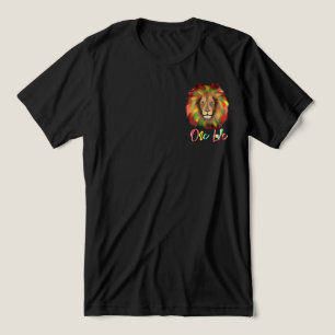rasta leeuw hoofd rood groen geel Jamaica één lief Tri-Blend Shirt