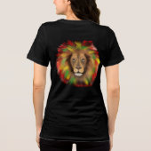 rasta leeuw hoofd rood groen geel Jamaica een lief Tri-Blend Shirt (Achterkant)