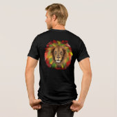 rasta leeuw hoofd rood groen geel Jamaica een lief Tri-Blend Shirt (Achterkant volledig)