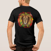 rasta leeuw hoofd rood groen geel Jamaica een lief Tri-Blend Shirt (Achterkant)