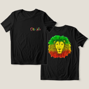rasta leeuw hoofd rood groen geel Jamaica een lief Tri-Blend Shirt