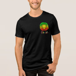 rasta leeuw hoofd rood groen geel Jamaica een lief Tri-Blend Shirt