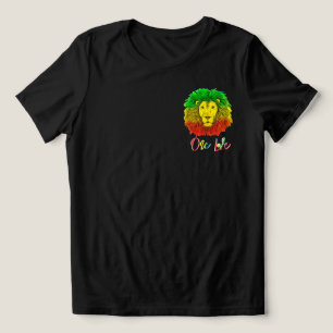 rasta leeuw hoofd rood groen geel Jamaica een lief Tri-Blend Shirt
