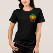 rasta leeuw hoofd rood groen geel Jamaica een lief Tri-Blend Shirt (Voorkant)