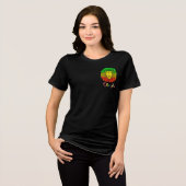 rasta leeuw hoofd rood groen geel Jamaica een lief Tri-Blend Shirt (Voorkant volledig)