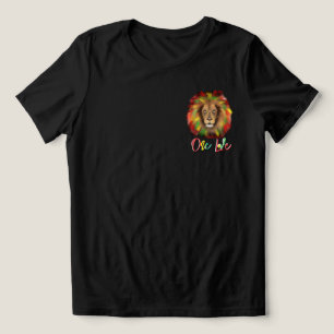 rasta leeuw hoofd rood groen geel Jamaica een lief Tri-Blend Shirt