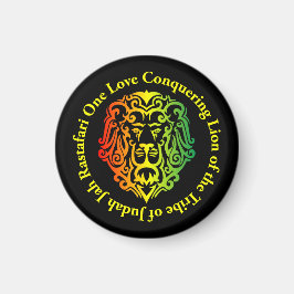 Rasta Leeuw Ronde Koelkastmagneet Magneet