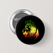 RASTA Leeuw van Juda | Rood Goud Groen Ronde Button 5,7 Cm (Voorkant /achterkant)