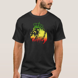 RASTA Leeuw van Juda Rood Goud Groen T-shirt