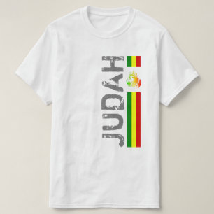 RASTA Leeuw van Juda   Rood Goud Groen T-shirt