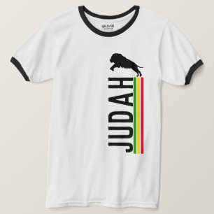 RASTA Leeuw van Juda   Rood Goud Groen T-shirt